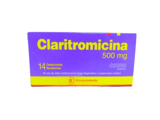 CLARITROMICINA 500 MG X14 COMPRIMIDOS