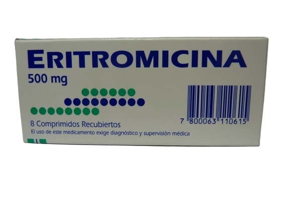 Eritromicina 500 Mg X 8 Comprimidos | eritromicina 8com