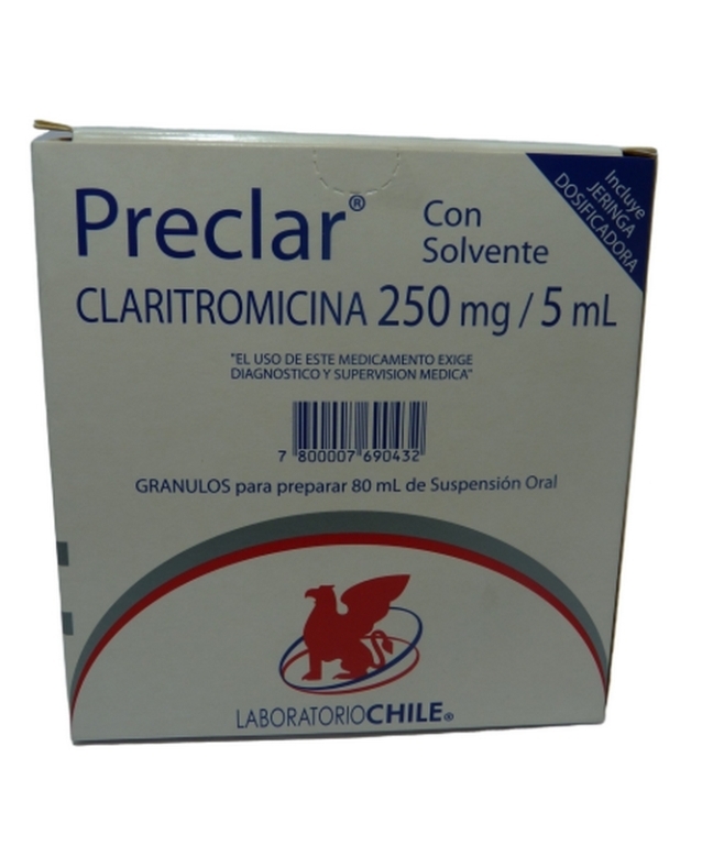 PRECLAR 250MG /5ml SUSPENSION ORAL X80 ML