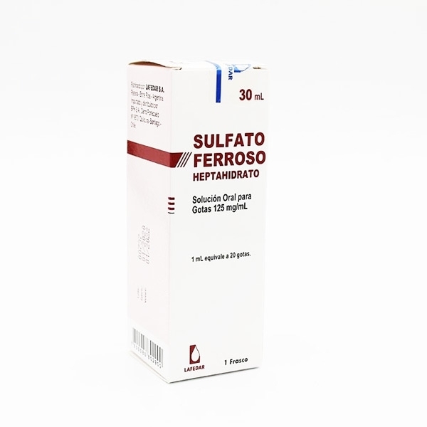 SULFATO FERROSO 125MG/ML X30 GOTAS