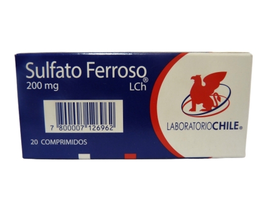 SULFATO FERROSO 200 MG  X 20 COMPRIMIDOS