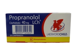 PROPRANOLOL 40 MG  X 20 COMPRIMIDOS