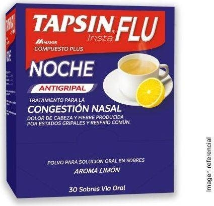 Tapsin Intaflu Caliente Noche 30 Sobres  X 5G | tapsin noche 30sobres