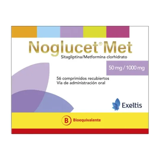 NOGLUCET MET 50MG/850MG COM X 56