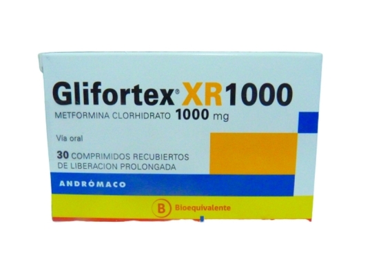 GLIFORTEX X R 1000 MG  X 30 COMPRIMIDOS LIBERACION PROLONGADA