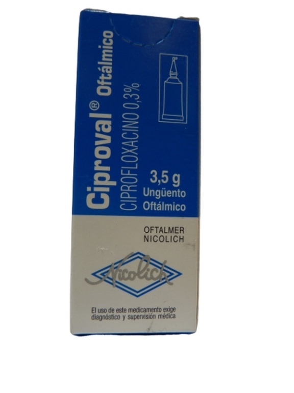 Ciproval 0.3% Ungüento Oftalmico X3.5G | ciproval ungüento 3.5g