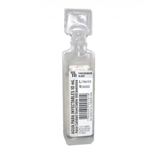 AGUA INYECTABLES 10ml X 1 AMPOLLA