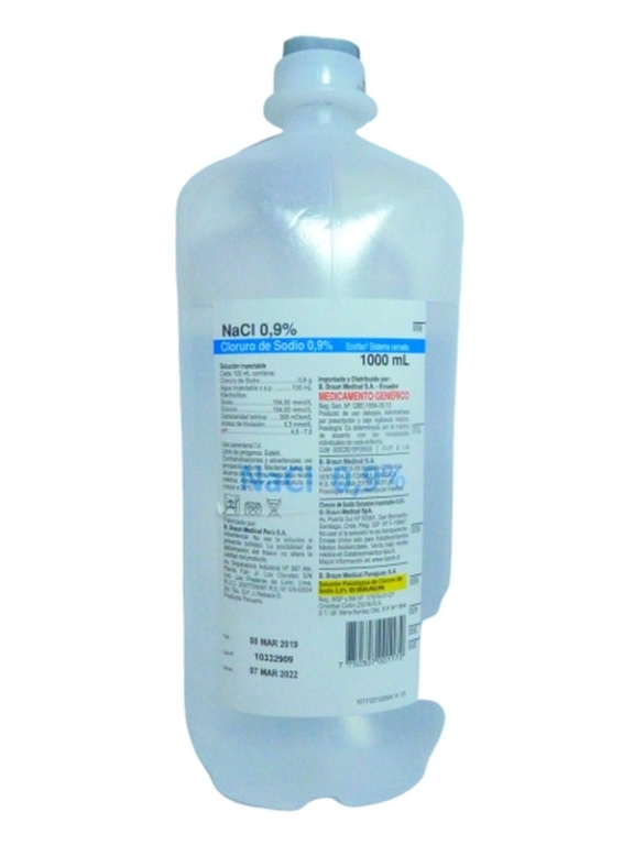 CLORURO DE SODIO 0.9% 1000ML