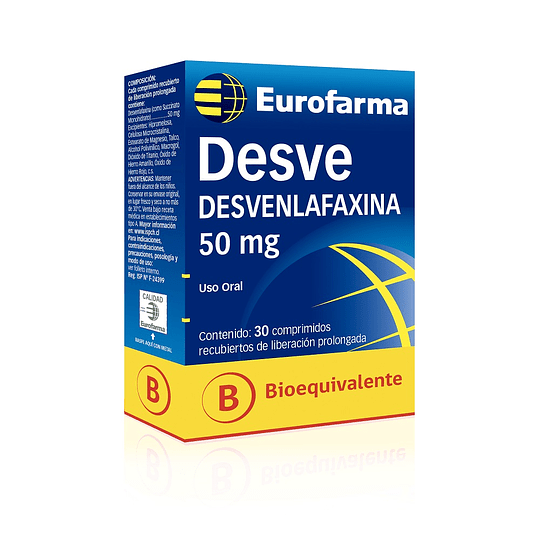 DESVENLAFAXINA 50MG X 30 COM REC