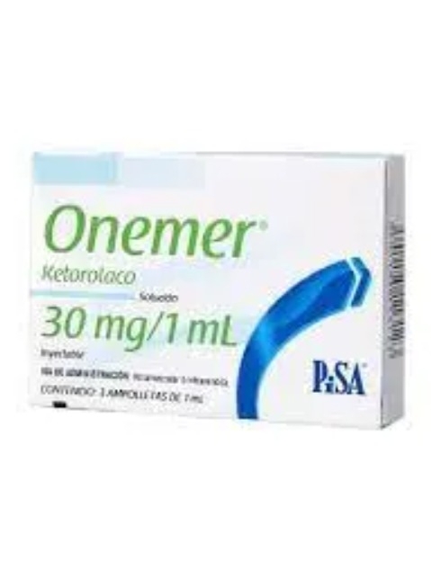 ONEMER 30MG X3 AMPOLLAS