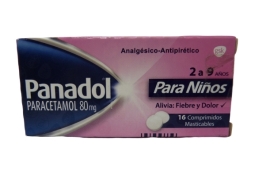 PANADOL PEDIATRICO 80 MG  X 16 COMPRIMIDOS