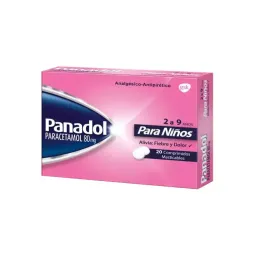 PANADOL PEDIATRICO 80 MG  X 20 COMPRIMIDOS