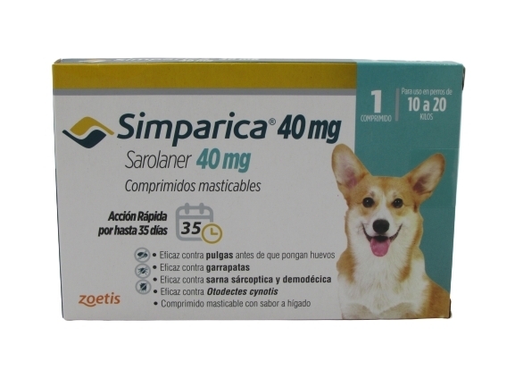 SIMPARICA PERRO 40MG X1
