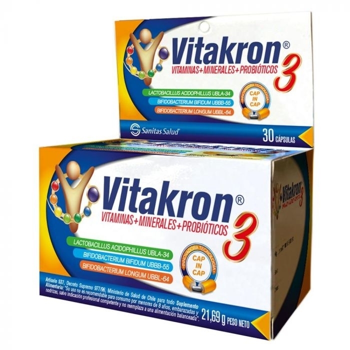 VITAKRON VITAMINAS + MINERALES + PROBIOTICO X30 CAPSULAS