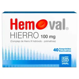 HEMOVAL 100mg X 40COM.MASTICABLES