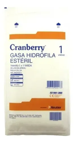 CRANBERRY GASA ESTERILIZADA 1 X 1 YARDA 1 UN