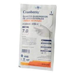 CRANBERRY GUANTES QUIRURGICOS LATEX ESTERIL 7.0 X1 PAR