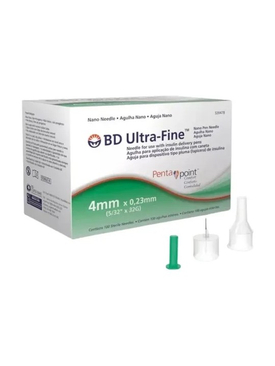 BD ULTRA-FINE 4MMX 32G x 100 AGUJAS