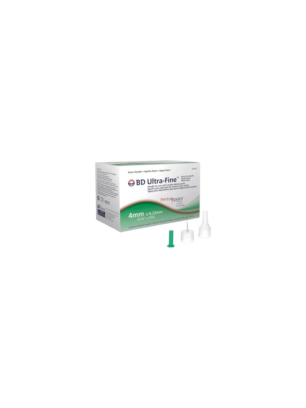 BD ULTRA-FINE 4MMX 32G x 100 AGUJAS