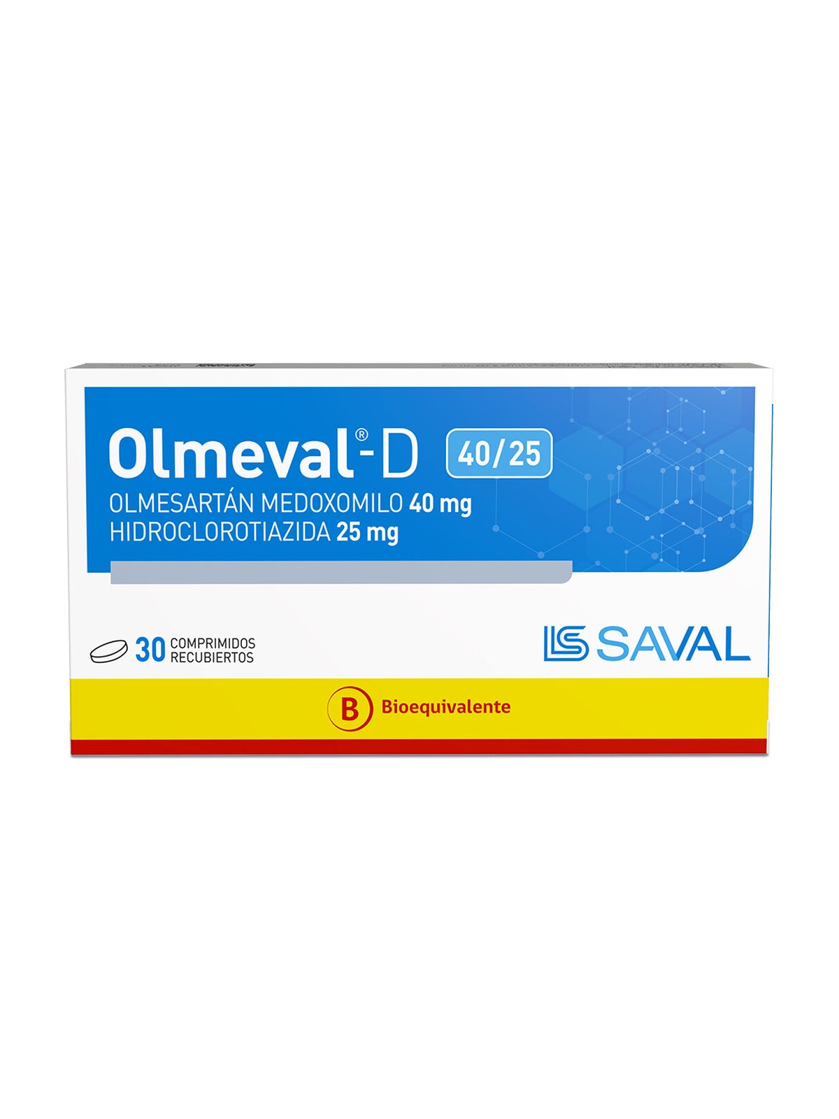 OLMEVAL D 40MG/25MG  X 30 COM REC