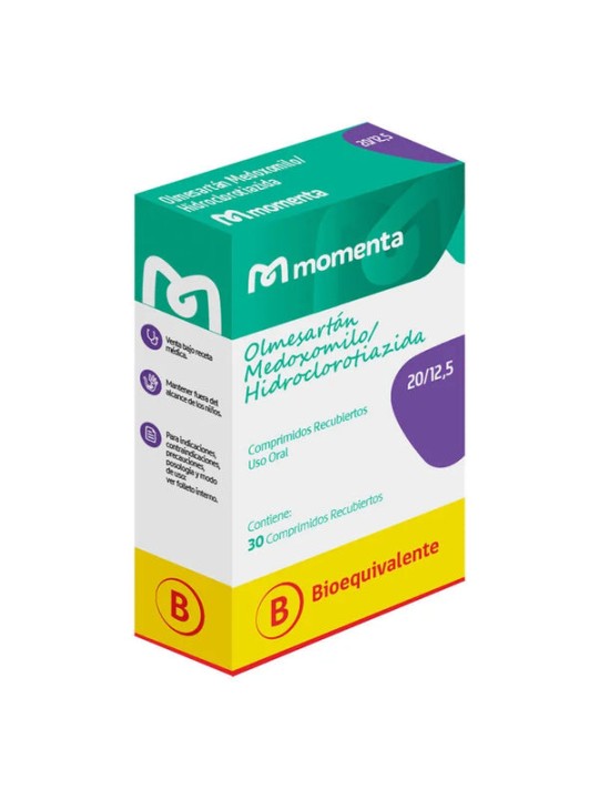 OLMESARTAN / HIDROCLOROTIAZIDA 20/12,5MG X 30 COM