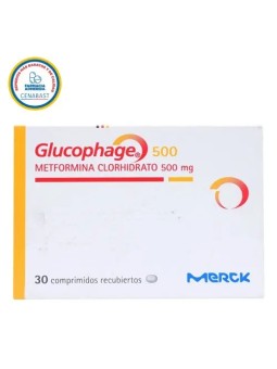 CENABAST GLUCOPHAGE 500 MG X 30 COMPRIMIDOS RECUBIERTOS