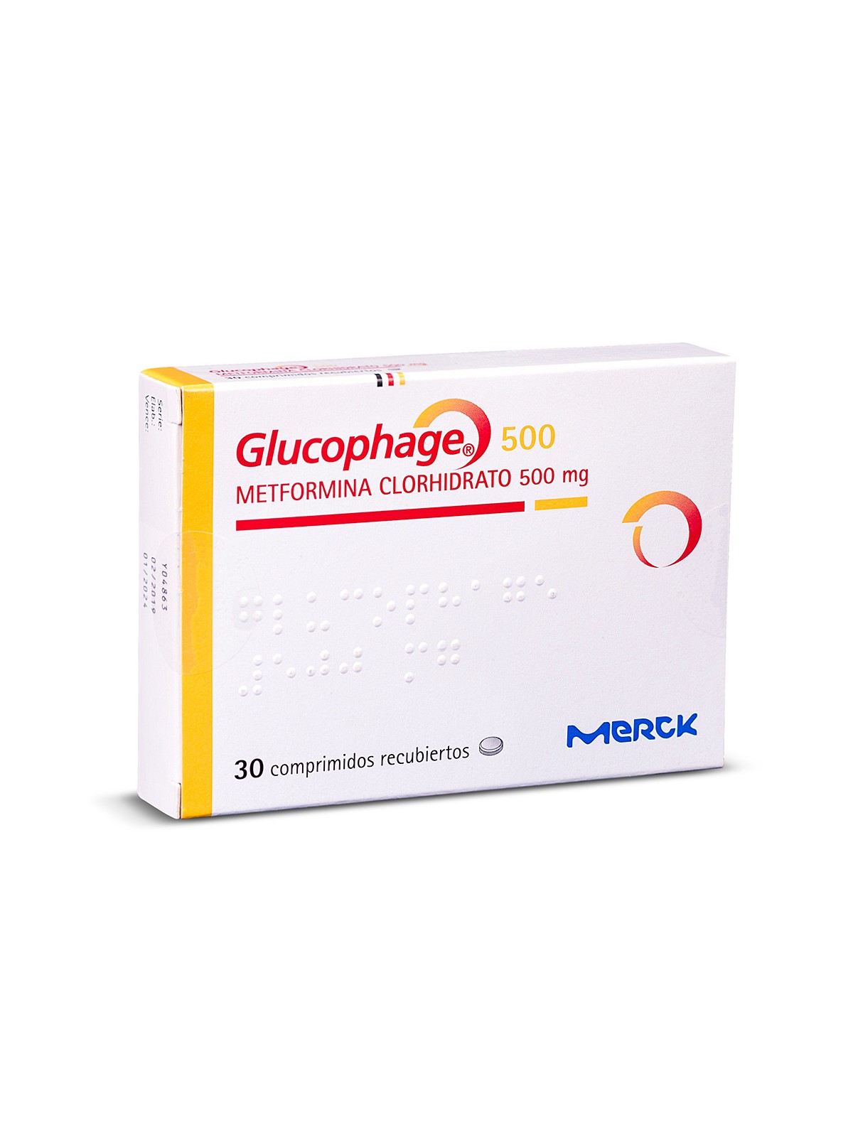 CENABAST GLUCOPHAGE 500 MG X 30 COMPRIMIDOS RECUBIERTOS