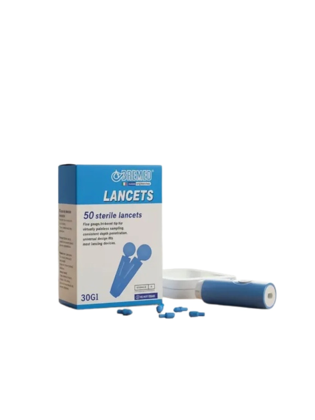 LANCETAS ESTERILES GENERICAS BREMED 30G X 50 UNIDADES