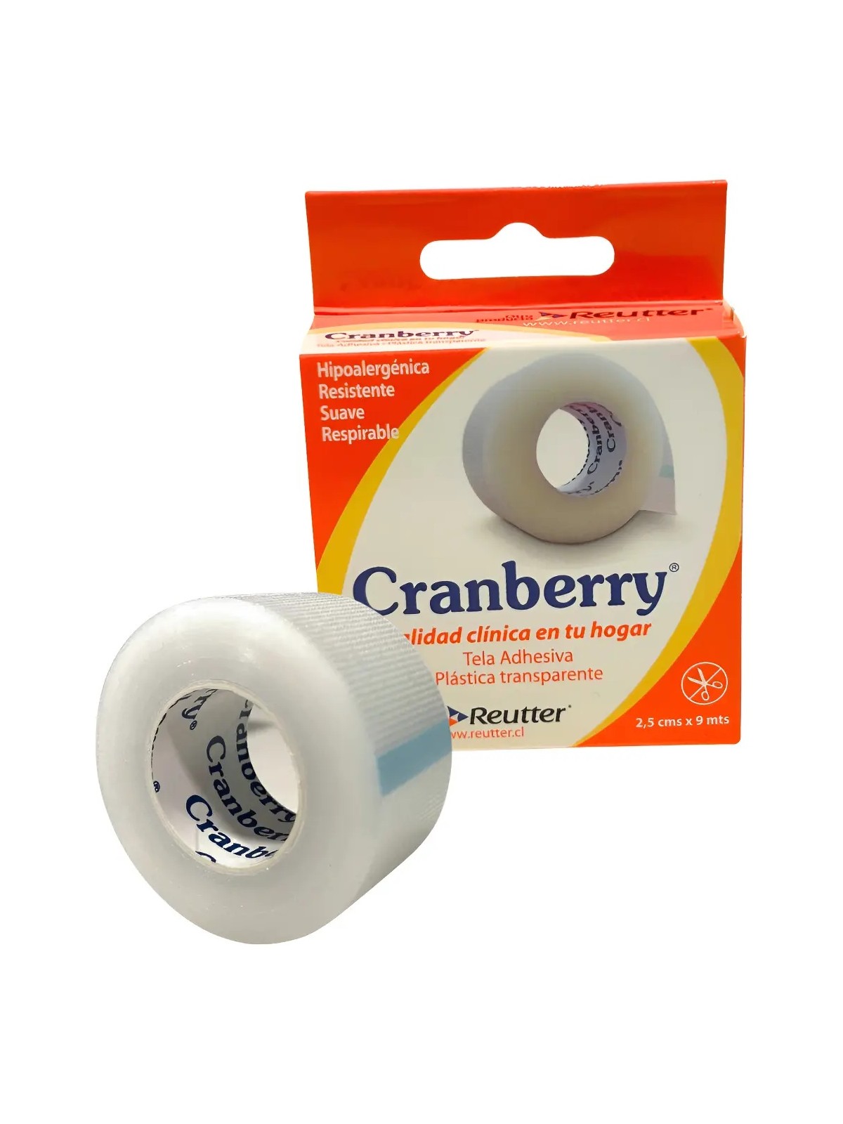 CRANBERRY TELA ADHESIVA PLASTICA 2.5CM X 9M