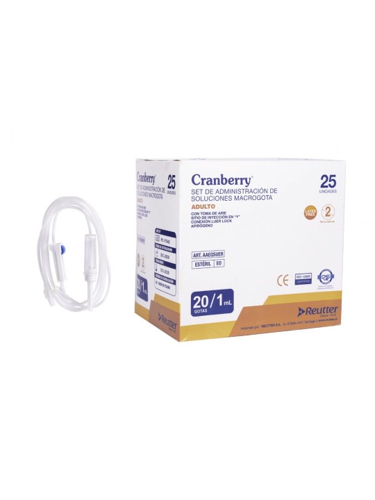 CRANBERRY BAJADA SUERO MACROGOTEO ADULTO X 25 UNIDADES