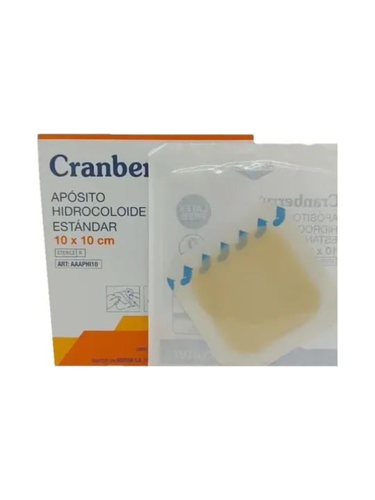 CRANBERRY APOSITO HIDRCOLOIDE ESTANDAR 10 X 10CM X 1 UNIDAD