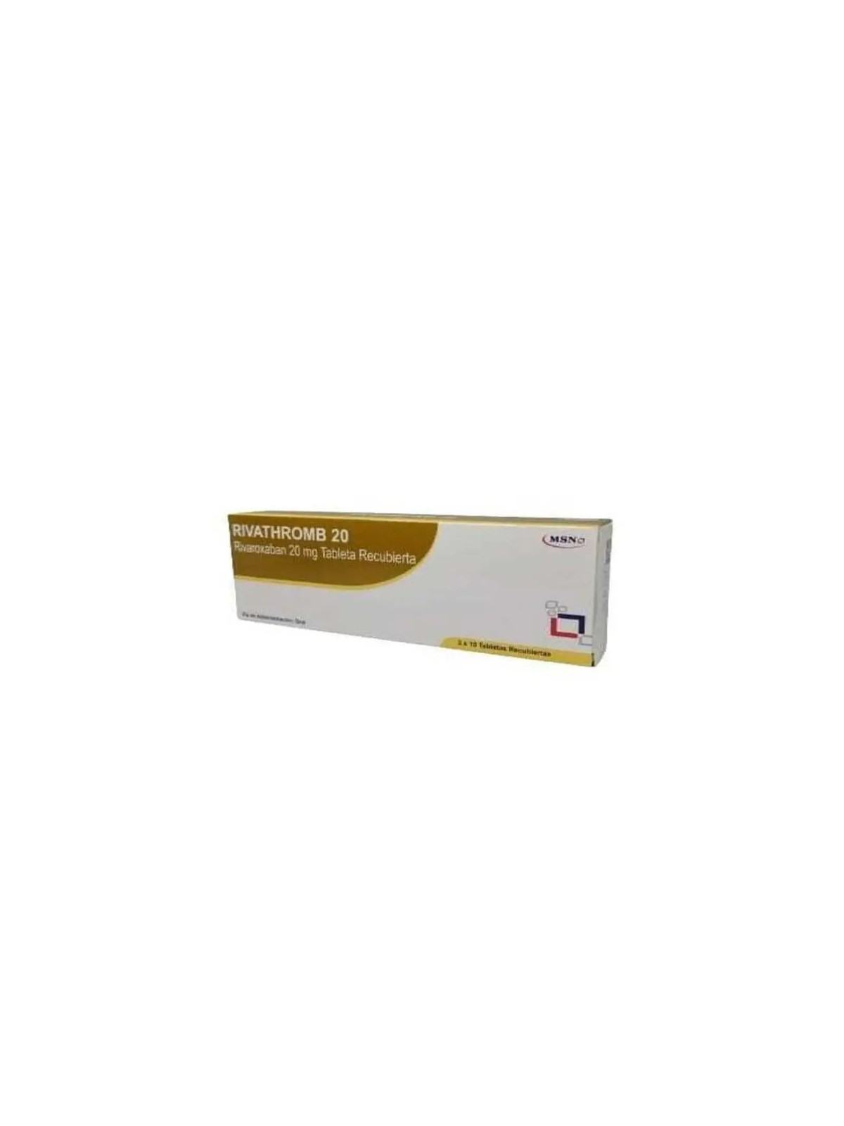 RIVATHROMB (RIVAROXABAN) 20MG X 30 COMPRIMIDOS
