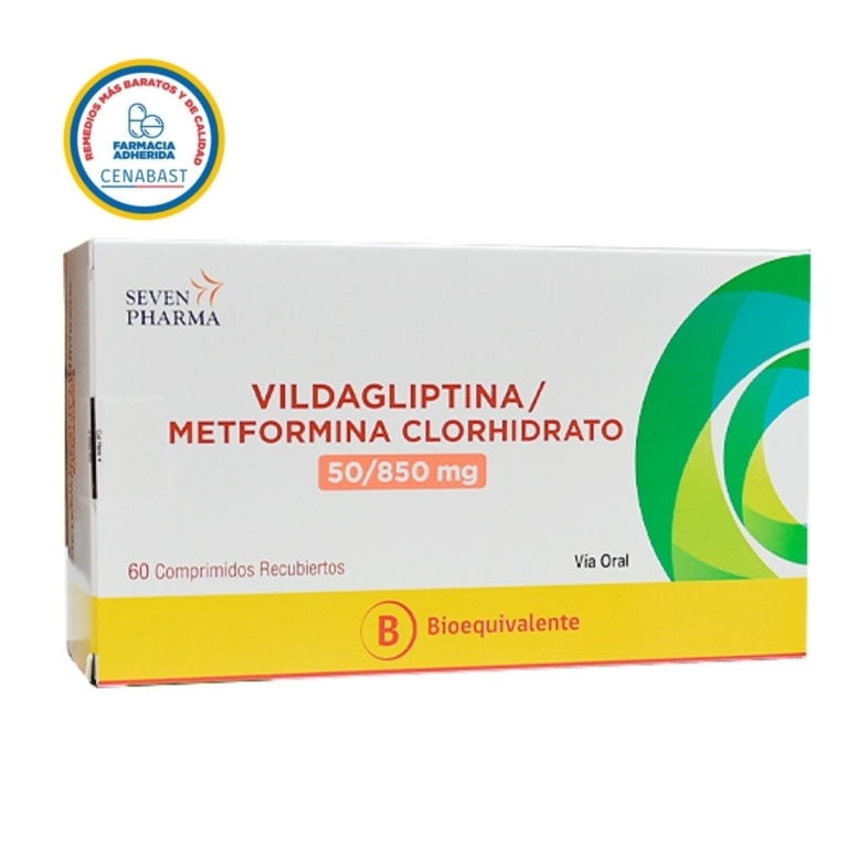 CENABAST VILDAGLIPTINA/METFORMINA 50/850MG X 60 COMPRIMIDOS RECUBIUERTOS