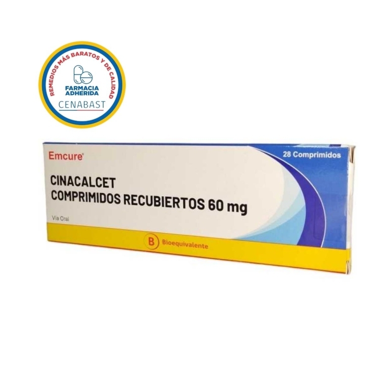 CENABAST CINACALCET 60 MG X 28 COMPRIMIDOS RECUBIERTOS