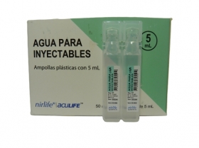 AGUA INYECTABLES 5ml X 50AMP