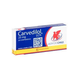 Carvedilol 25 mg X 30 COMP